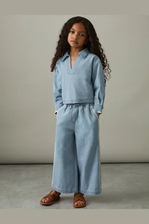 Reiss Girls Pure Cotton Chambray Collared Top (4-14 Yrs) - 8-9 Y -