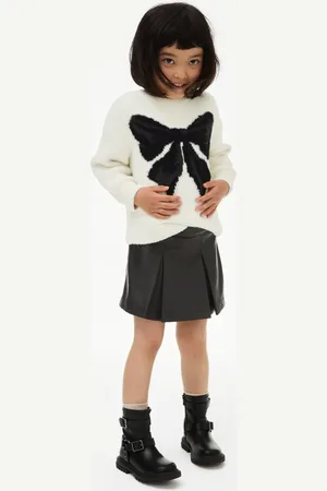 Marks & Spencer Girls Faux Leather Skort (2-8 Yrs) - 7-8 Y -