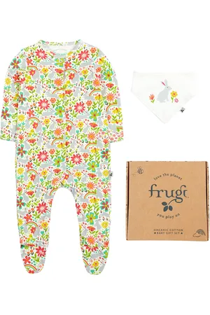 Frugi 2pc Pure Cotton Bunny Sleepsuit Gift Set (0-12 Mths) - 3-6M -