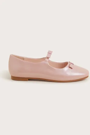 Monsoon Kids Patent Bow Strap Ballet Pumps (7 Small - 4 Large) - 12 S -