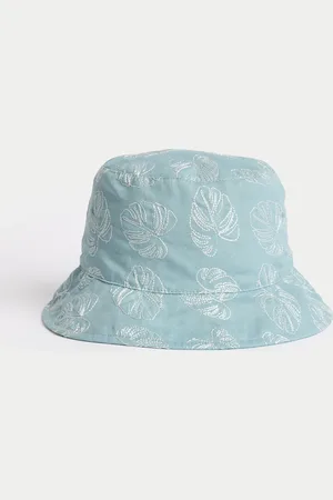 Marks & Spencer Kids Cotton Rich Embroidered Leaf Sun Hat (1-13 Yrs) - 6-10y -