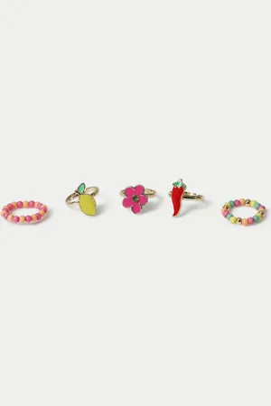 Marks & Spencer Beaded Resin Mixed Ring Pack -