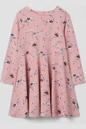 Polarn O. Pyret Girls Cotton Rich Floral Dress (1-10 Yrs) - 7-8 Y -