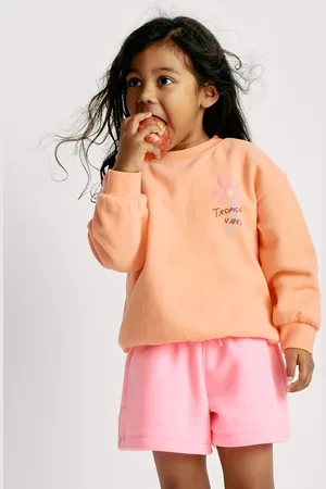 Marks & Spencer Girls Cotton Rich Sunshine Slogan Sweatshirt (2-8 Yrs) - 3-4 Y - Orange