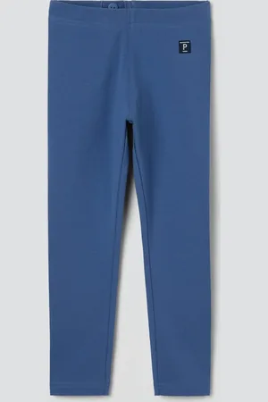 Polarn O. Pyret Girls Cotton Rich Leggings (1-10 Yrs) - 3-4 Y - Blue