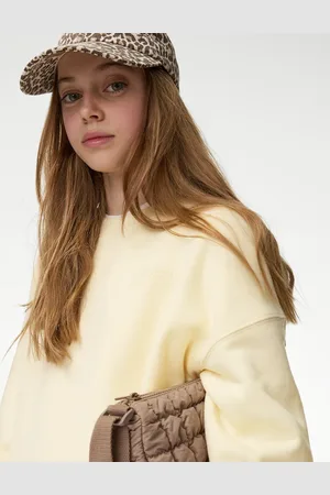 Marks & Spencer Girls Cotton Rich Sweatshirt (6-16 Yrs) - 13-14 - Yellow