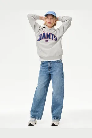 Marks & Spencer Girls Cotton Rich New York Giants™ Hoodie (6-16 Yrs) - 9-10Y -