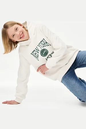 Marks & Spencer Girls Cotton Rich NFL Jets Hoodie (6-16 Yrs) - 15-16 -