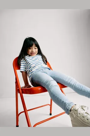 Marks & Spencer Girls Skinny Cotton Rich Faded Jeans (2-8 Yrs) - 7-8 Y -