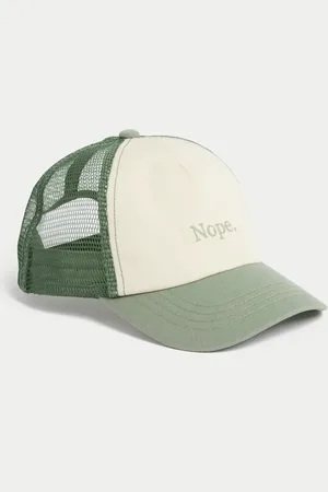 Marks & Spencer Kids Pure Cotton Patterned Baseball Cap (3-13 Yrs) - 6-13Y - Green Mix