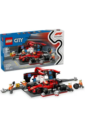 LEGO Wear ® City F1 Pit Stop & Pit Crew with Ferrari Car 60443 (6+ Yrs)