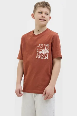 JACK & JONES Boys Pure Cotton Printed T-Shirt (8-14 Yrs) - 12y -
