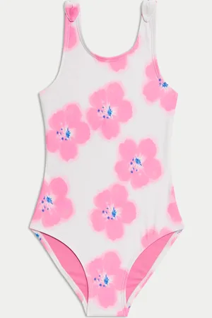 Marks & Spencer Girls Floral Swimsuit (2-8 Yrs) - 5-6 Y -