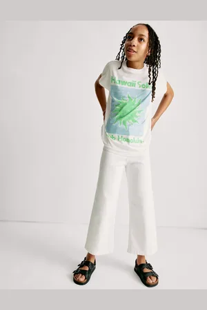 Marks & Spencer Girls Cotton Rich Honolulu Print T-Shirt (2-16 Yrs) - 3-4 Y -
