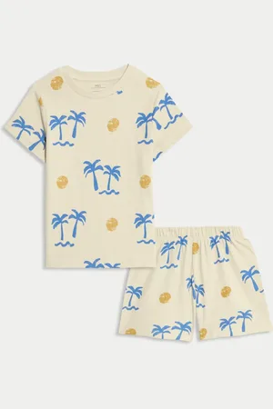 Marks & Spencer Boys Pure Cotton Tropical Pyjamas (1-8 Yrs) - 3-4 Y -