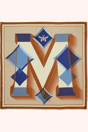 MCM Abstract Logo Scarf in Organic Silk