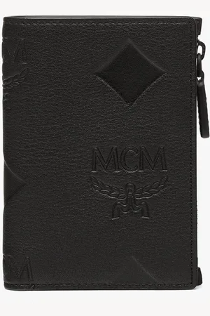 MCM Aren Snap Wallet in Maxi Monogram Leather