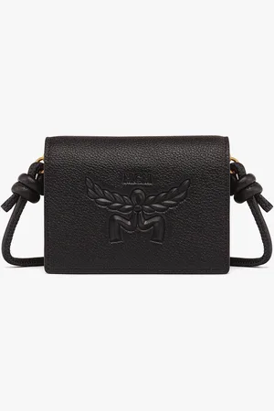 MCM Himmel Crossbody Wallet in Embossed Logo Leather