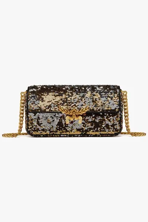 MCM Himmel Sequin Shoulder Bag