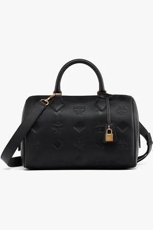 MCM Ella Boston Bag in Maxi Monogram Leather