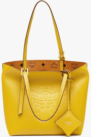 MCM Himmel Shopper in Embossed Logo Leather