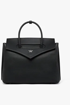 MCM Soft Diamond Tote in Embossed Leather