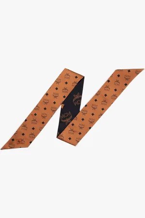 MCM Monogram Print Petite Silk Scarf
