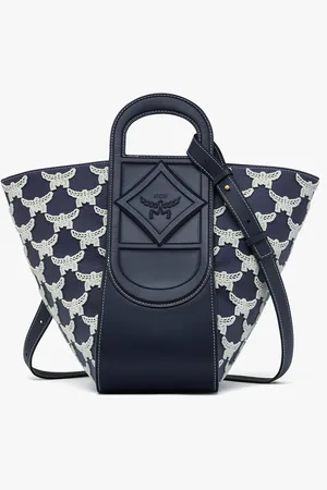 MCM Mode Travia Tote in Leather and Laurel Flocking