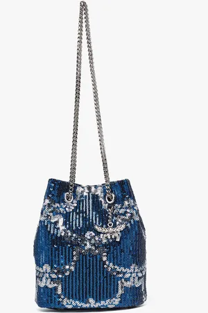 MCM Himmel Bucket Bag in Sequin Monogram Leather