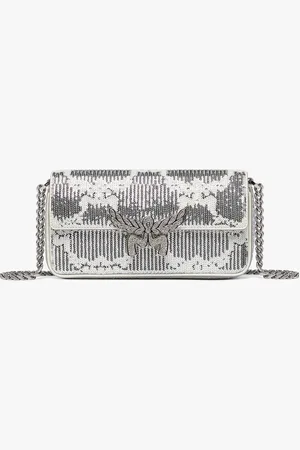 MCM Himmel Shoulder Bag in Sequin Monogram Leather