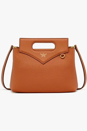 MCM Soft Diamond Tote in Embossed Leather