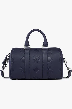MCM Aren Boston Bag in Maxi Monogram Leather