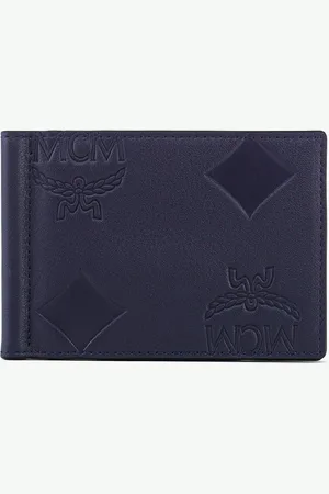 MCM Aren Money Clip Wallet in Maxi Monogram Leather