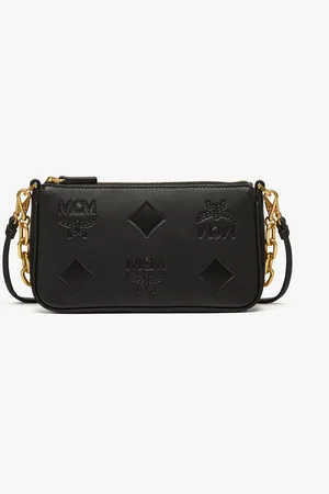 MCM Aren Chain Crossbody in Maxi Monogram Leather