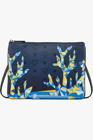 MCM Aren Crossbody Pouch in Cubic Coral Visetos