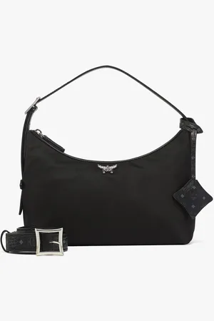 MCM Aren Hobo in Recycled Nylon and Monogram Print Leather