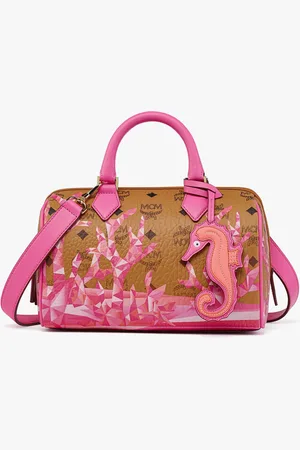 MCM Ella Boston Bag in Cubic Coral Visetos