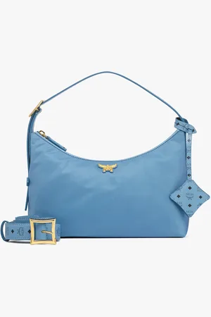 MCM Aren Hobo in Recycled Nylon and Monogram Print Leather