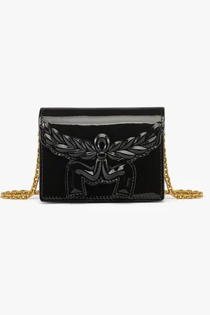 MCM Himmel Laurel Chain Wallet in Patent Leather