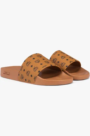 MCM Monogram Print Rubber Slides