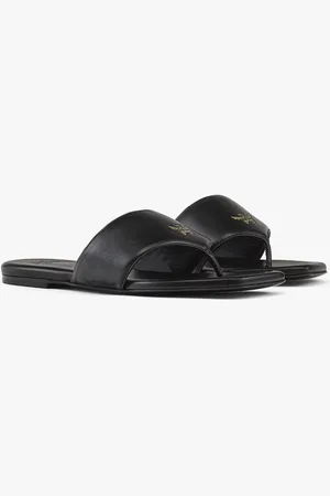 MCM Flat Sandals in Lamb Leather