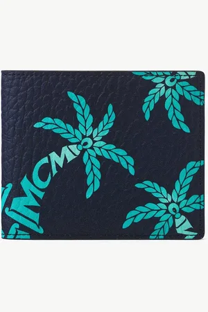 MCM Aren Bifold Wallet in Palm Canvas