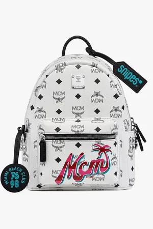 MCM X SNIPES Stark Side Studs Backpack in Visetos