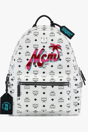 MCM X SNIPES Stark Side Studs Backpack in Visetos