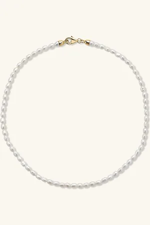 Mejuri Micro Pearl Anklet