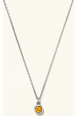 Mejuri Sia Birthstone Pendant Necklace