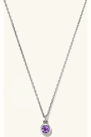 Mejuri Sia Birthstone Pendant Necklace