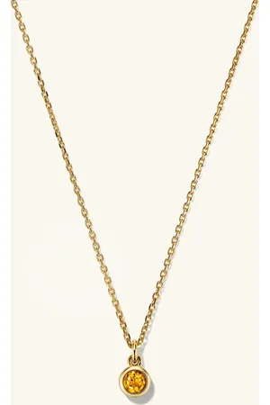Mejuri Sia Birthstone Pendant Necklace