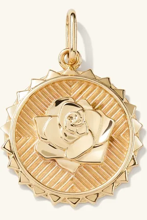 Mejuri Strength: Rose Coin Charm Pendant