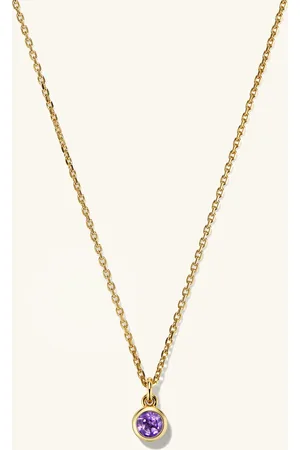 Mejuri Sia Birthstone Pendant Necklace
